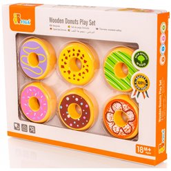 Viga Drewniane Pączki Donaty 6 szt